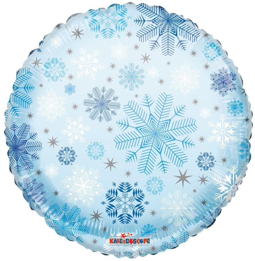 18" Snowflake Clear View Helium Balloon (5 PACK)#15498 (D)