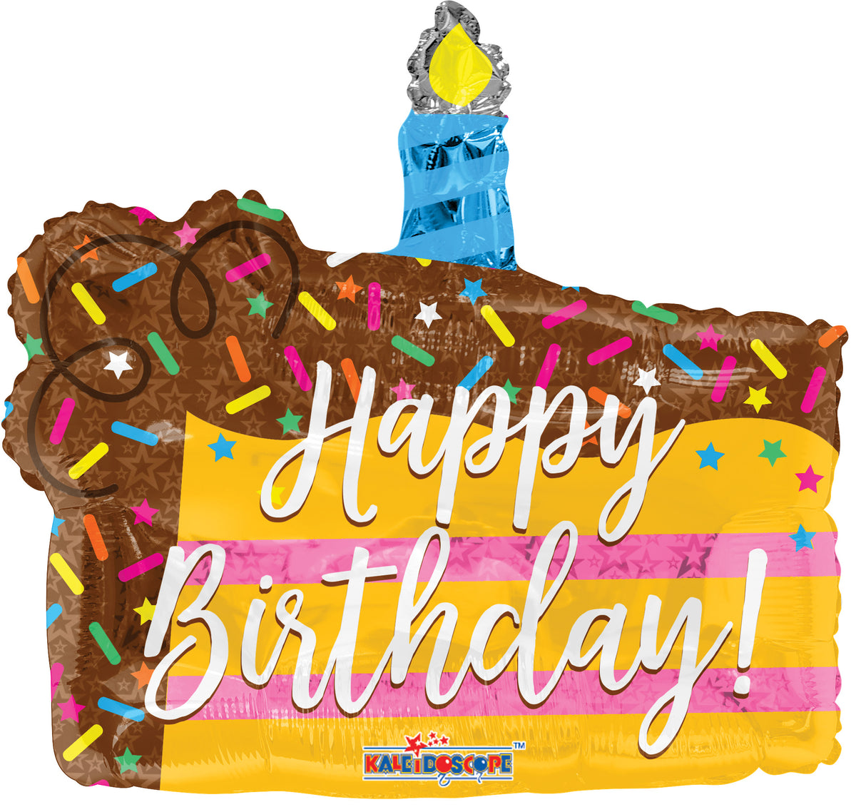 14" Mini Happy Birthday Slice Shape Air Fill Only Foil Balloon (5 PACK) #15598-14