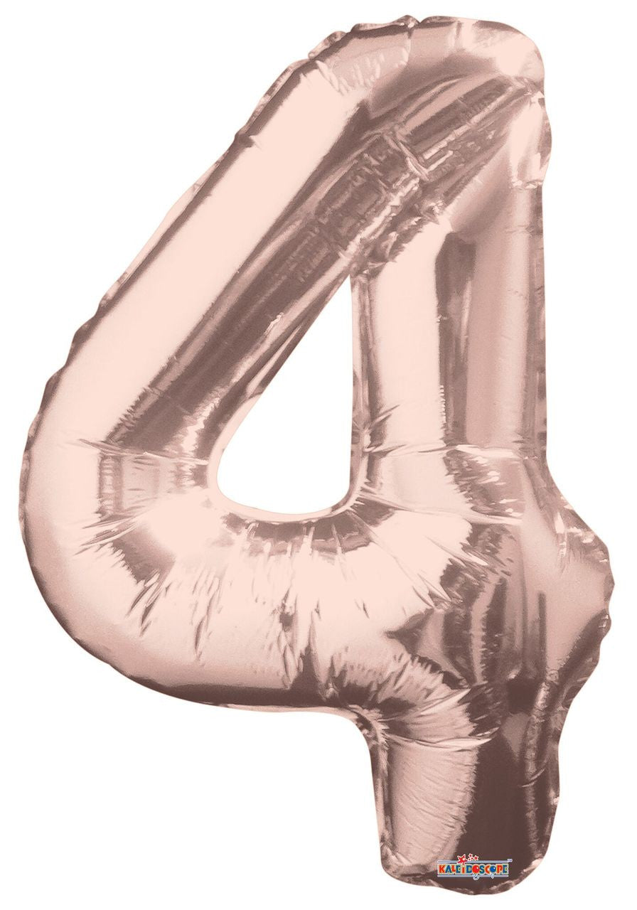 34" Large Rose Gold Number 4 Helium Balloon 1ct #15644-34S