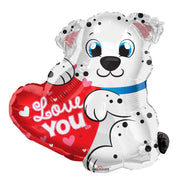 20" Dalmatian I Love You Dog Shape Helium Foil Balloon (5 Pack) #15711 (D)
