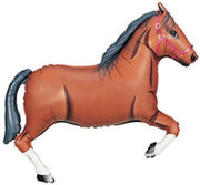 43" Brown Horse Shape Helium Foil Balloon #15764
