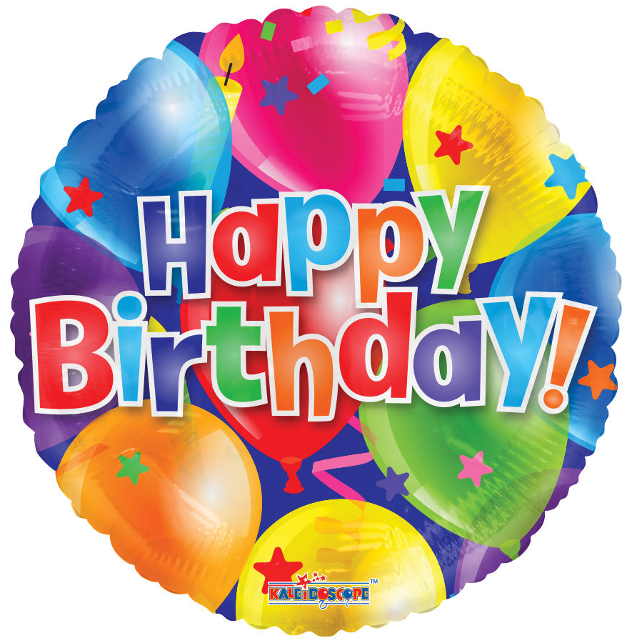 18" Happy Birthday Bunch Balloons Helium Foil Balloon (5 Pack) #15804-18