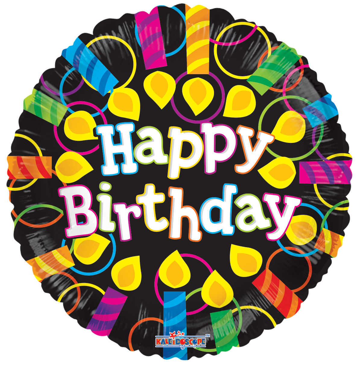 18" Happy Birthday Candles Foil Balloons (5 Pack) #15807