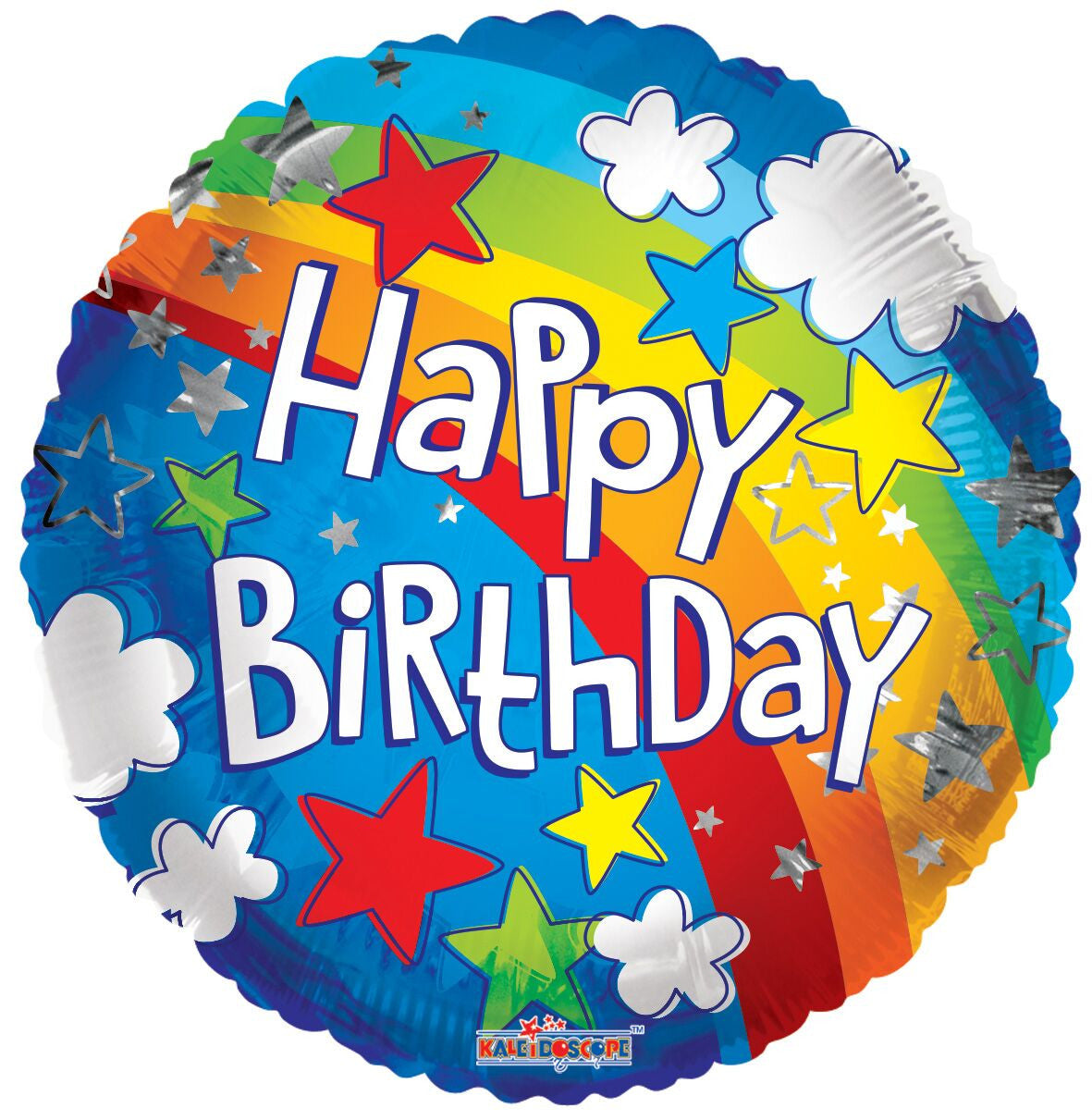 18" Happy Birthday Rainbow Helium Foil Balloon (5 Pack) #15819