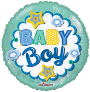 18"Baby Boy Quilt Helium Foil Balloon (5 PACK) #15830