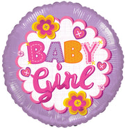 18" Baby Girl Balloons Quilt Helium Foil Balloon (5 Pack) #15831