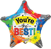 9" Mini You're The Best Star AIR FILL ONLY Foil Balloons (5 Pack) #15837-09