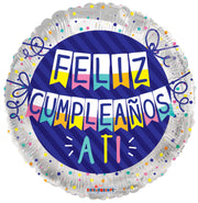 18" Spanish Birthday Feliz Cumpleanos! Banner Helium Foil Balloons (5 PACK) #15878