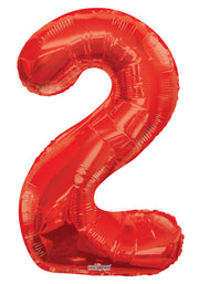 34" Large Red Number 2 Balloon 1ct #15922-34S