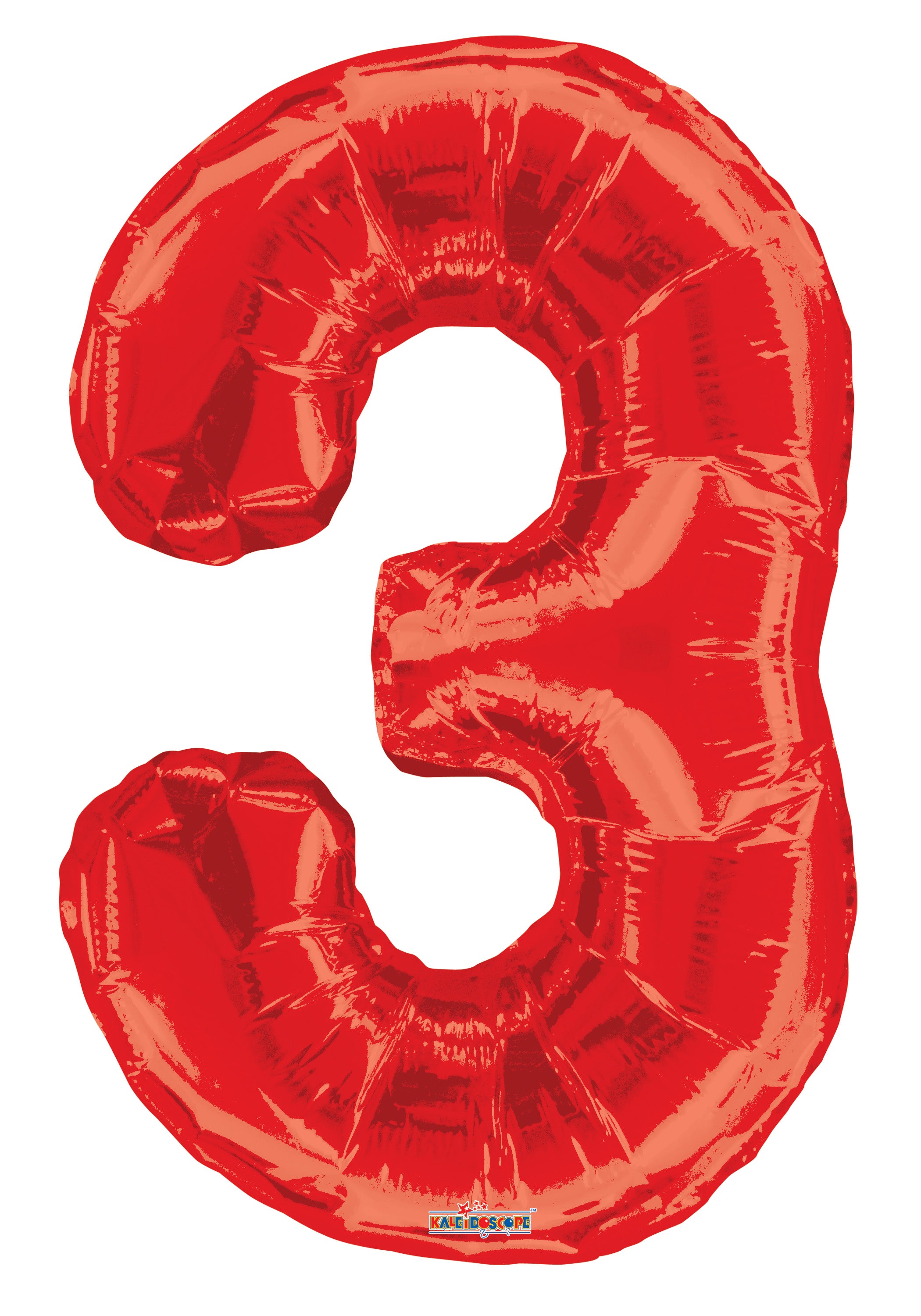 34" Large Red Number 3 Balloon 1ct #15923-34S