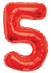 34" Large Red Number 5 Balloon 1ct #15925-34S
