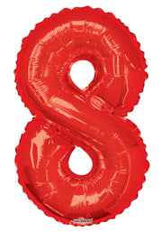 34" Large Red Number 8 Balloon 1ct #15928-34S