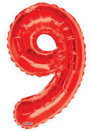 34" Large Red Number 9 Balloon 1ct #15929-34S