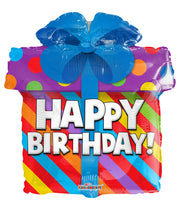 18" Happy Birthday Present Shape Helium Foil Balloon (5 Pack) #15943