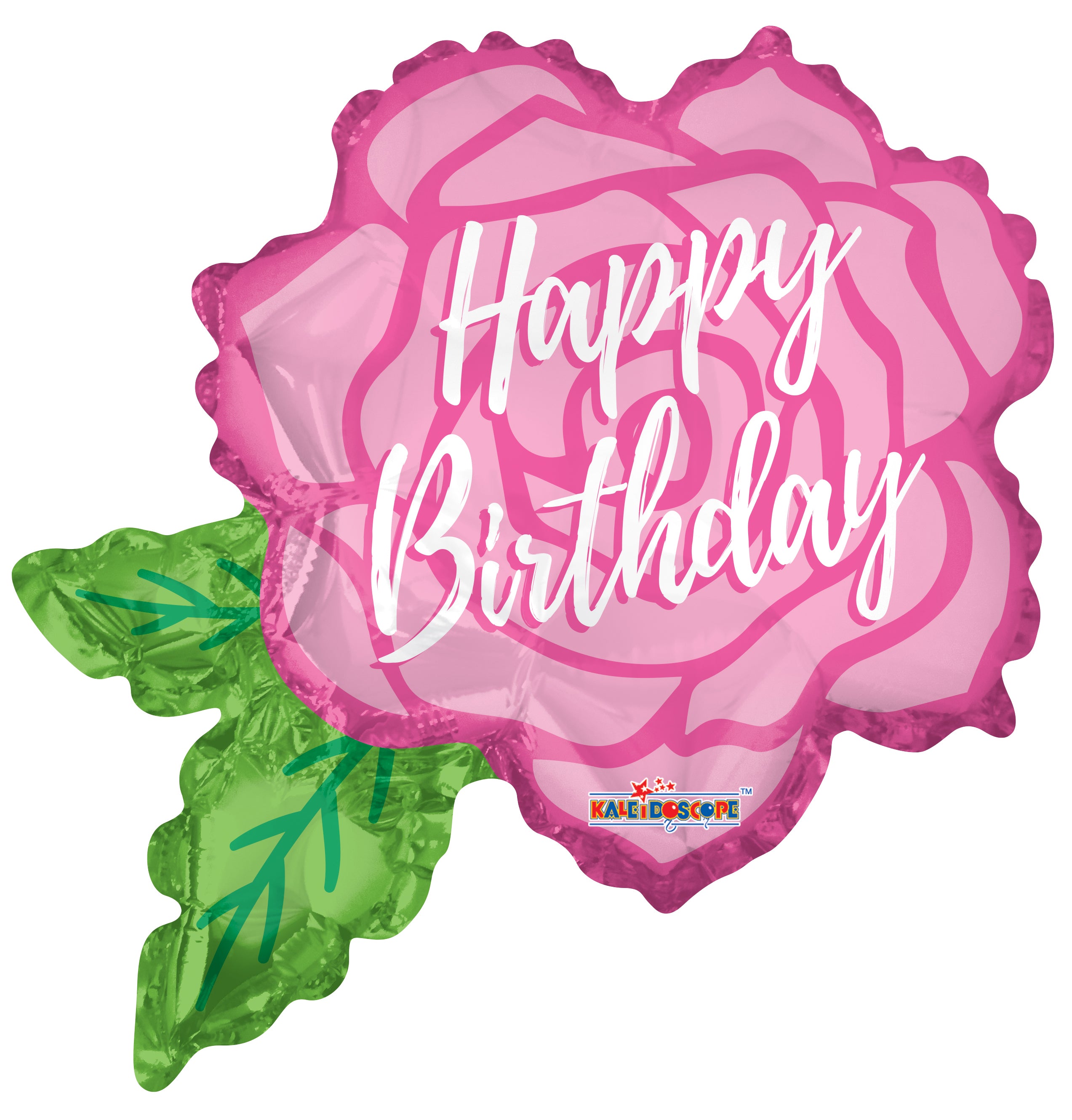 9" Mini Happy Birthday Rose Shape Air Fill Only Foil Balloon (5 PACK) #15954-09