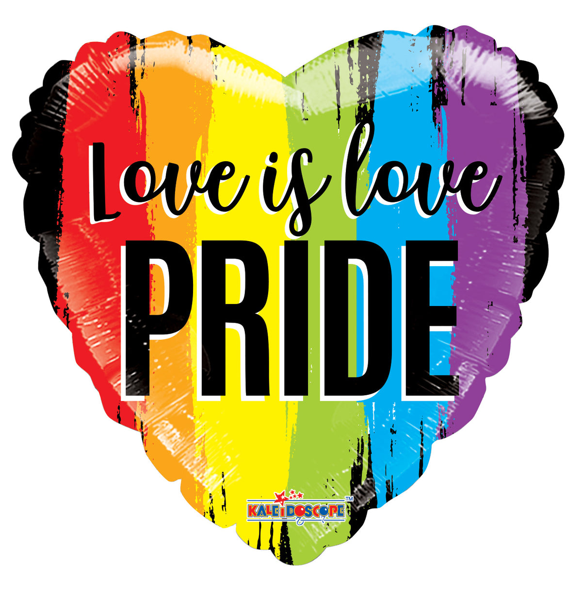 18" Love Is Love Pride Helium Foil Balloons (5 Pack) #16090 (D)