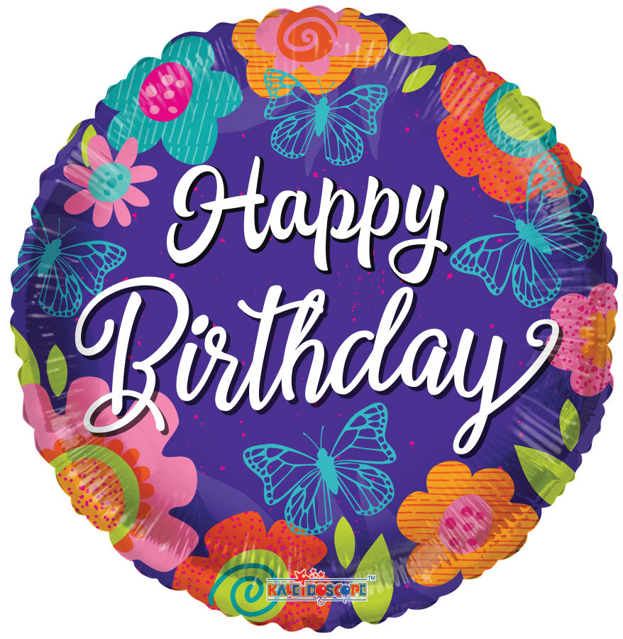 18" Happy Birthday Candles and Dots Helium Foil Balloon (5 Pack) #16125-18