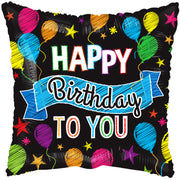 4" Micro Happy Birthday To You Banner Air Fill Only Foil Balloon (5 PACK) #16145-04