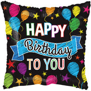 9" Mini  Birthday Square Shape Air Fill Only Foil Balloon (5 PACK) #16145-09