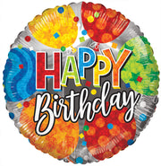 9" Mini Happy Birthday Balloons Air Fill Only Foil Balloon (5 PACK) #16210-09