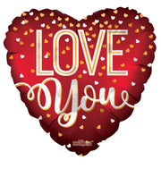 4" Micro Mini Love You Red Hearts Air Fill Only Foil Balloon (5 Pack) #16227-04