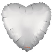 18" Silver Heart Matte Luxe Foil Balloon (5 PACK) #16258-18