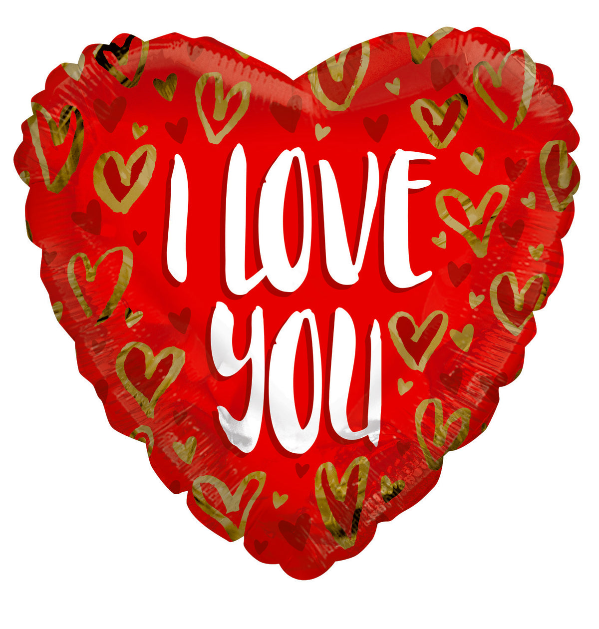 9" Mini I Love You Gold Hearts AIR FILL ONLY Foil Balloon (5 pack) #16295-09