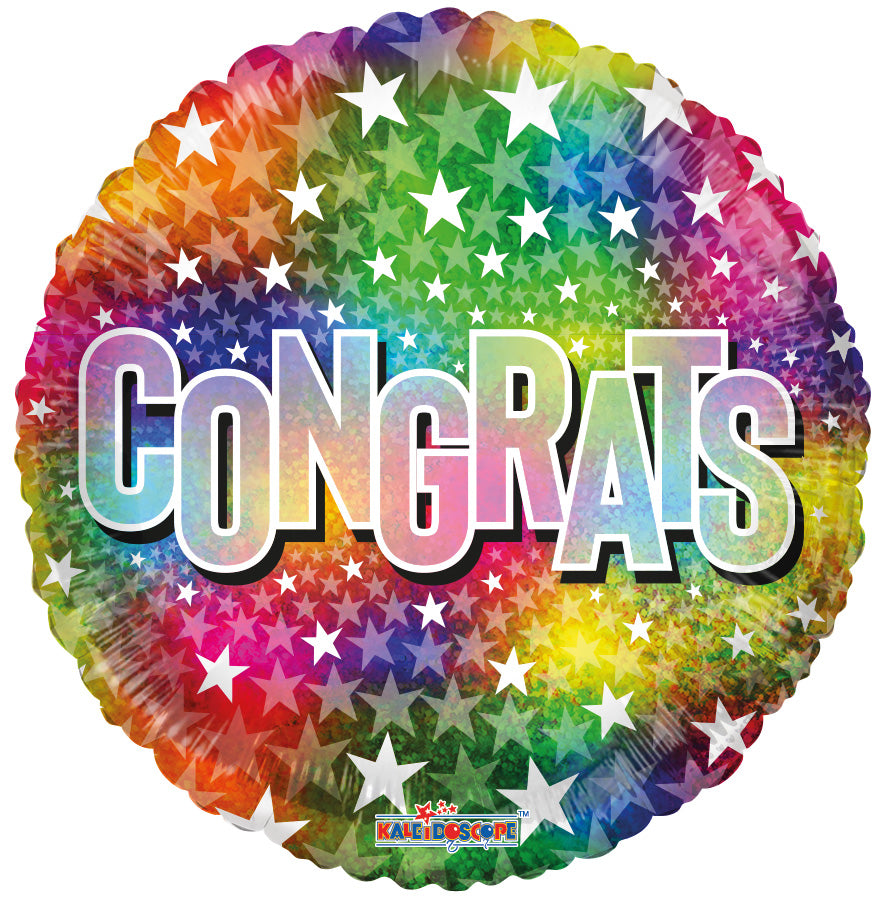 9" Congrats Stars Multi Balloons Mini Foil Balloon Air Fill Only (5 PACK) #16372