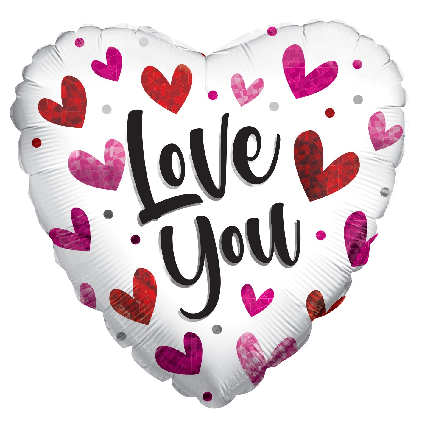 18" I Love You Many Heart Helium Foil Balloon (5 PACK) #16409