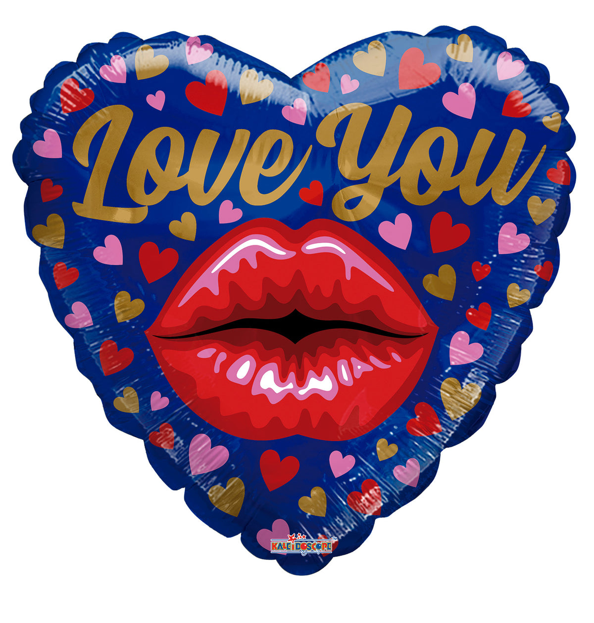 18" Love You Lips Heart Shape Helium Foil Balloons (5 PACK) #16455-18