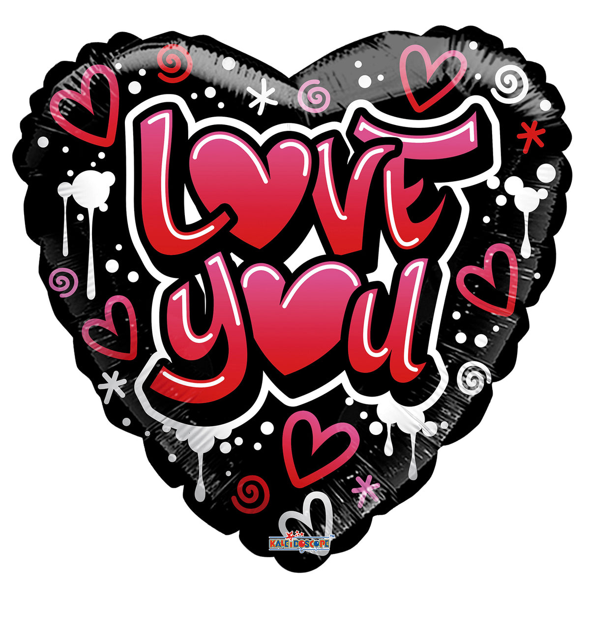 9" Love You Grafitti Air Fill Only Foil Balloon (5 Pack) #16458-09