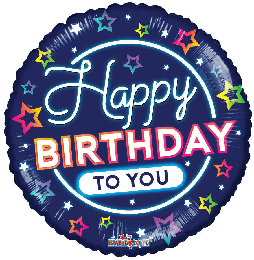 18" Happy Birthday To You Glow Foil Balloon (5 Pack) #16501-18