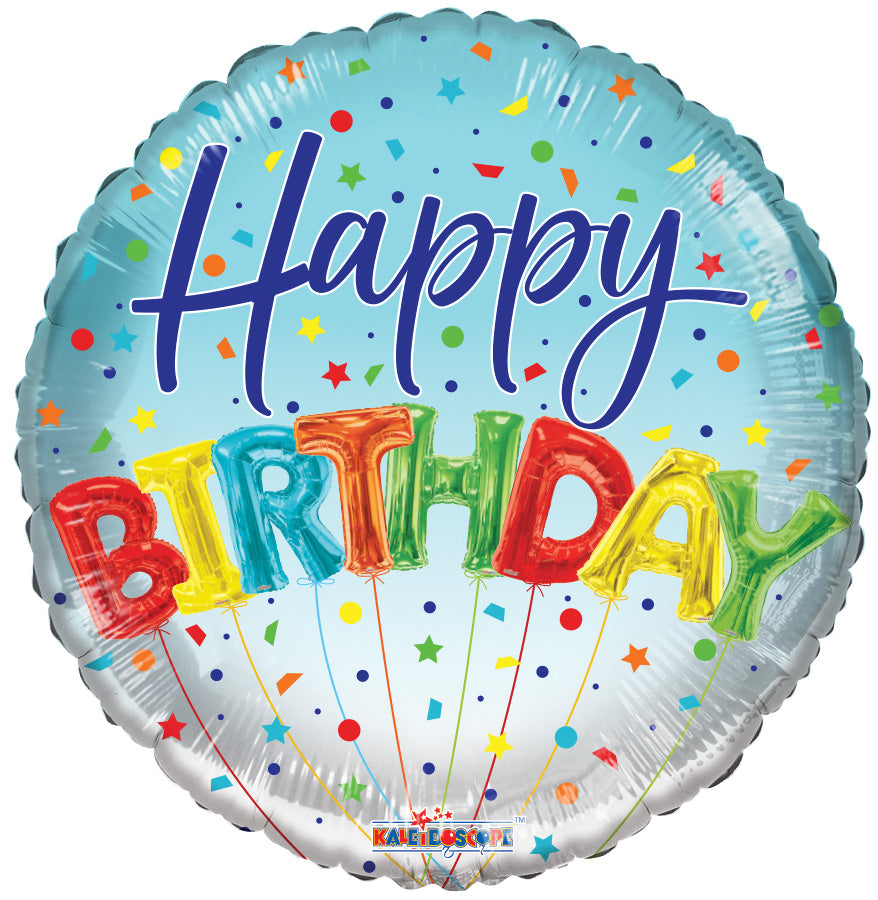 9" Birthday Balloons &amp; Confetti Air Fill Only Balloons (5 Pack) #16510-09