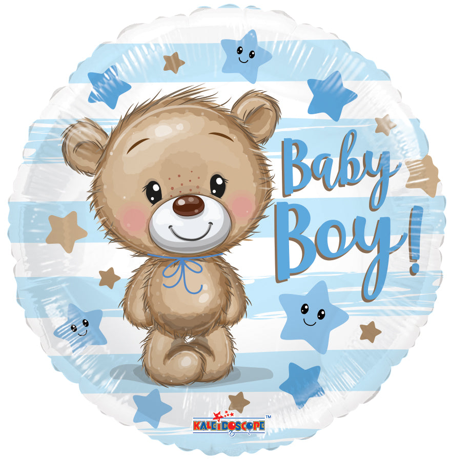 4" Micro Mini It's a Boy Bear Air Fill Only Foil Balloon (5 Pack) #16525-04