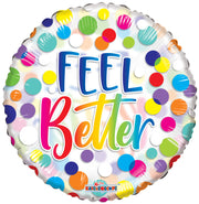 18" Fell Better Dots Clear Helium Foil Balloon (5 pack) #16534