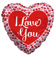 18" I Love You Prismatic Hearts Helium Foil Balloon (5 PACK) #16587