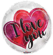 18" I Love You Water Colors Foil Balloons  (5 PACK) #16640-18