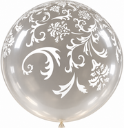 *SALE* 18" Qualatex Damask Print Helium Latex Balloons 25ct #37652 (D)
