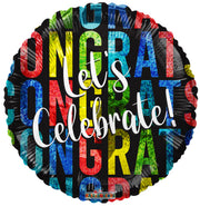 18" Let'S Celebrate Helium Foil Balloon (5 Pack) #16819