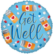 18" Get Well Pills Helium Foil Balloon (5 pack) #16825