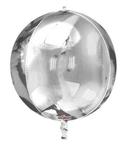 15" Spheres Shiny Silver Spherical Round Helium Balloon (1 PACK) #16916