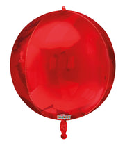 15" Spheres Spherical Round Red Balloons Helium Balloon (1 PACK) #16919