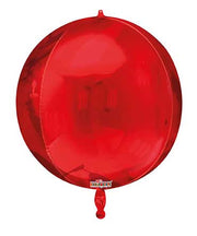 15" Spheres Spherical Round Red Balloons Helium Balloon (1 PACK) #16919