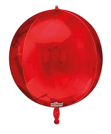 15" Spheres Spherical Round Red Balloons Helium Balloon (1 PACK) #16919