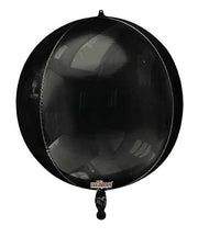 15" Spheres Spherical Round Black Balloons Helium Balloon (1 PACK) #16920