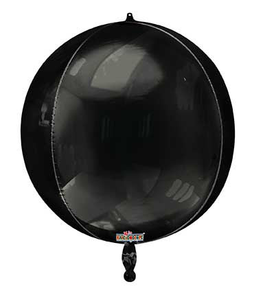 15" Spheres Spherical Round Black Balloons Helium Balloon (1 PACK) #16920