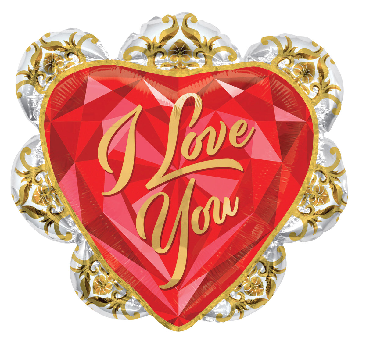 4" Be My Valentine Heart Shape Air Fill Only Foil Balloon (5 Pack) #16993-04
