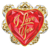 4" Be My Valentine Heart Shape Air Fill Only Foil Balloon (5 Pack) #16993-04