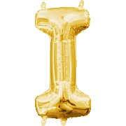 16" Mini Gold Letter I Balloon Self Sealing #33029