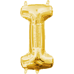 16" Mini Gold Letter I Balloon Self Sealing #33029